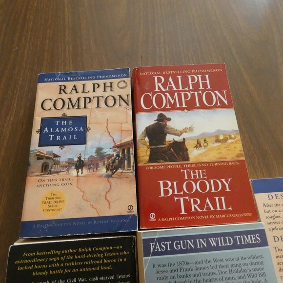 Lot Of 7 Ralph Compton Western Paperbacks 2 Duplicates - Picture 6 of 8